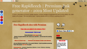 What Freerapidleechlist.blogspot.co.uk website looked like in 2019 (5 years ago)