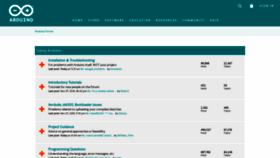 What Forum.arduino.cc website looked like in 2019 (5 years ago)
