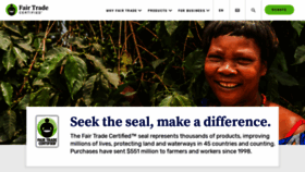 What Fairtradecertified.org website looked like in 2019 (5 years ago)