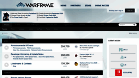 What Forums.warframe.com website looked like in 2019 (5 years ago)
