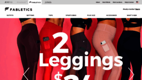 What Fabletics.com website looked like in 2019 (5 years ago)
