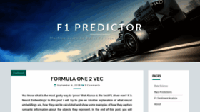 What F1-predictor.com website looked like in 2019 (5 years ago)