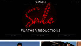 What Flannels.com website looked like in 2019 (5 years ago)