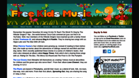 What Freekidsmusic.com website looked like in 2019 (5 years ago)