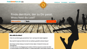 What Findedeinenkurs.de website looked like in 2019 (5 years ago)