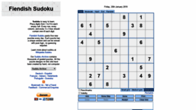 What Fiendishsudoku.com website looked like in 2019 (5 years ago)
