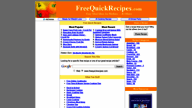 What Freequickrecipes.com website looked like in 2019 (5 years ago)