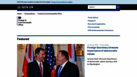 What Fco.gov.uk website looked like in 2019 (5 years ago)