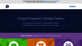 What Fedoraproject.org website looked like in 2019 (5 years ago)