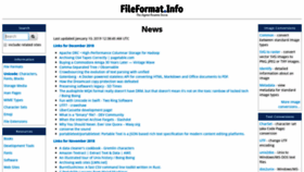 What Fileformat.info website looked like in 2019 (5 years ago)