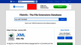 What Fileinfo.com website looked like in 2019 (5 years ago)