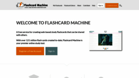 What Flashcardmachine.com website looked like in 2019 (5 years ago)