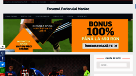 What Forumul-pariorului-maniac.ro website looked like in 2019 (5 years ago)
