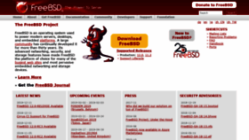 What Freebsd.org website looked like in 2019 (5 years ago)