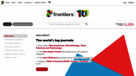 What Frontiersin.org website looked like in 2019 (5 years ago)