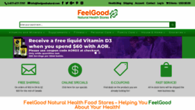 What Feelgoodnatural.com website looked like in 2019 (5 years ago)