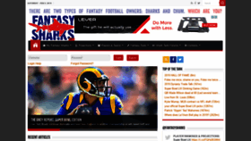 What Fantasysharks.com website looked like in 2019 (5 years ago)