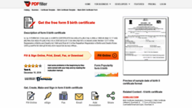 What Form-5-birth-certificate.pdffiller.com website looked like in 2019 (5 years ago)