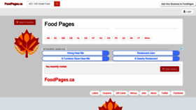 What Foodpages.ca website looked like in 2019 (5 years ago)