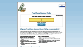 What Freephonenumberfinder.com website looked like in 2019 (5 years ago)