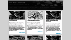 What Freedailycrosswords.com website looked like in 2019 (5 years ago)