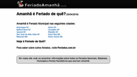 What Feriadoamanha.com.br website looked like in 2019 (5 years ago)