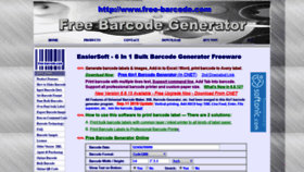 What Free-barcode.com website looked like in 2019 (6 years ago)