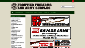 What Frontierfirearms.ca website looked like in 2019 (5 years ago)