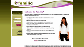 What Femilia.com website looked like in 2019 (5 years ago)