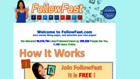 What Followfast.com website looked like in 2019 (5 years ago)