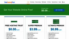 What Freehostingtrust.com website looked like in 2019 (5 years ago)