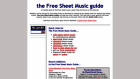 What Freesheetmusicguide.com website looked like in 2019 (5 years ago)