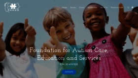 What Facesautism.org website looked like in 2019 (5 years ago)