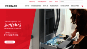 What Frigidaire.com website looked like in 2019 (4 years ago)