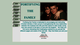 What Fortifyingthefamily.com website looked like in 2019 (4 years ago)
