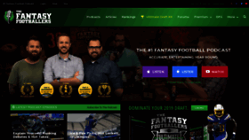 What Fantasyfootballers.com website looked like in 2019 (5 years ago)