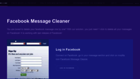 What Fbmessagecleaner.com website looked like in 2019 (4 years ago)