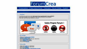 What Forumcrea.com website looked like in 2019 (4 years ago)