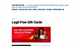 What Free-giftcard.net website looked like in 2019 (4 years ago)