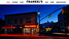 What Frankelsdelicatessen.com website looked like in 2019 (4 years ago)