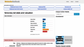 What Fzmovies.net.websiteoutlook.com website looked like in 2019 (4 years ago)