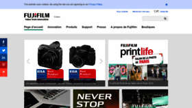 What Fujifilm.fr website looked like in 2019 (4 years ago)
