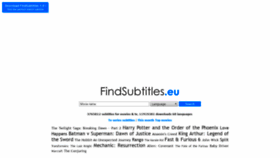 What Findsubtitles.eu website looked like in 2019 (4 years ago)