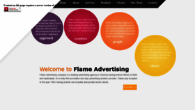 What Flameadvertising.in website looked like in 2019 (4 years ago)