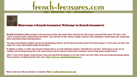 What French-treasures.com website looked like in 2019 (4 years ago)
