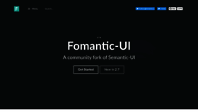 What Fomantic-ui.com website looked like in 2019 (4 years ago)
