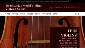 What Feinviolins.com website looked like in 2019 (4 years ago)