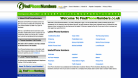 What Findphonenumbers.co.uk website looked like in 2019 (4 years ago)