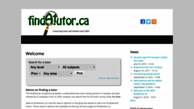 What Findatutor.ca website looked like in 2019 (4 years ago)
