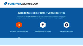 What Forenverzeichnis.com website looked like in 2019 (4 years ago)